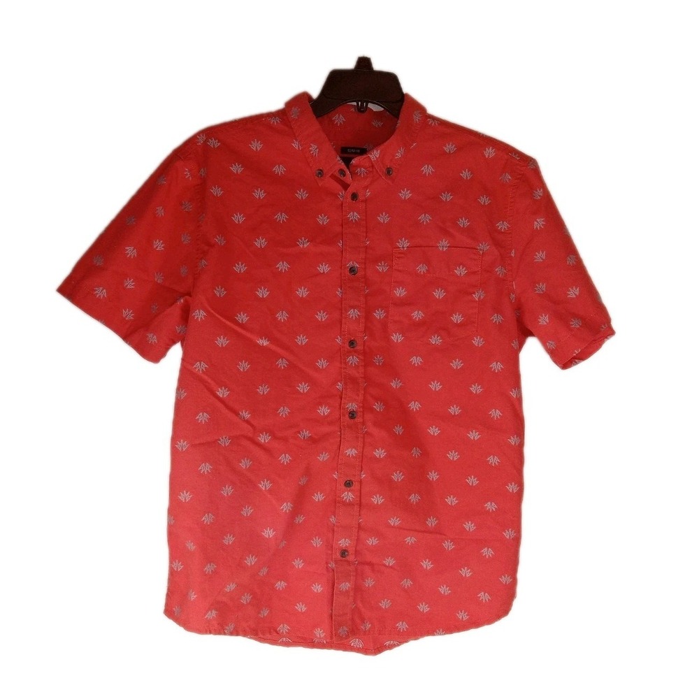 PRANA prAna OUTDOOR BUTTON FRONT CAMP SHIRT Mens LG  Orange
